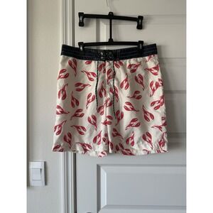 Sperry Top-Maine Lobster Swim Shorts Men's 34 Red White Blue Trunks
